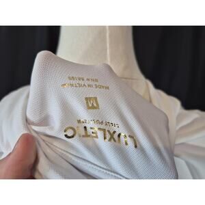 Sold! New Lilly Pulitzer White 50 SPF Luxletic Frida Scallop Long Sleeve Polo Me